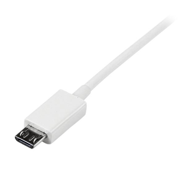 StarTech.com 2 m witte micro USB-kabel A naar micro B - Afbeelding 3