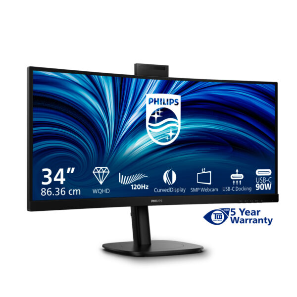 Philips 3000 series 34B2U3600CH/00 computer monitor 86,4 cm (34") 3440 x 1440 Pixels Wide Quad HD LCD Zwart - Afbeelding 3