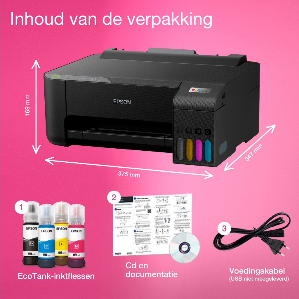 Epson EcoTank ET-1810 A4 Wi-Fi-printer met inkttank, inclusief tot 3 jaar inkt - Afbeelding 22