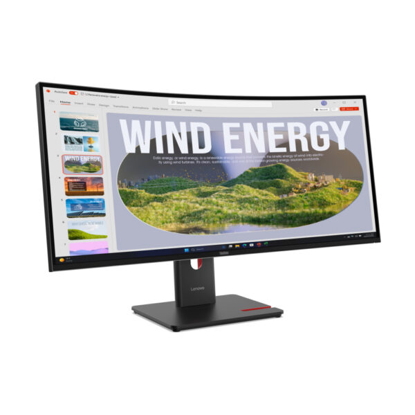 Lenovo ThinkVision T34WD-40 LED display 86,4 cm (34") 3440 x 1440 Pixels Wide Quad HD Zwart - Afbeelding 4