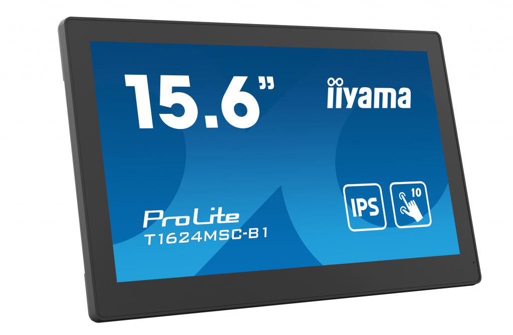 iiyama T1624MSC-B1 beeldkrant Interactief flatscreen 39,6 cm (15.6") LED 450 cd/m² Full HD Zwart Touchscreen 24/7