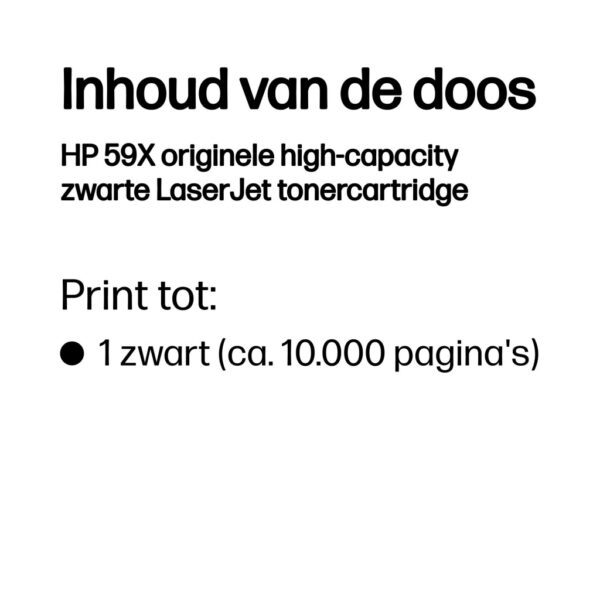 HP 59X originele high-capacity zwarte LaserJet tonercartridge - Afbeelding 3