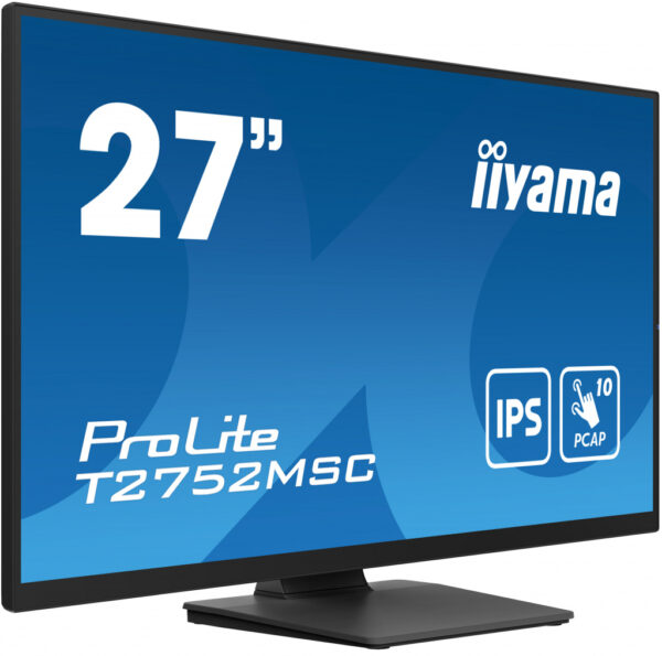 iiyama ProLite T2752MSC-B1 computer monitor 68,6 cm (27") 1920 x 1080 Pixels Full HD LED Touchscreen Zwart - Afbeelding 4