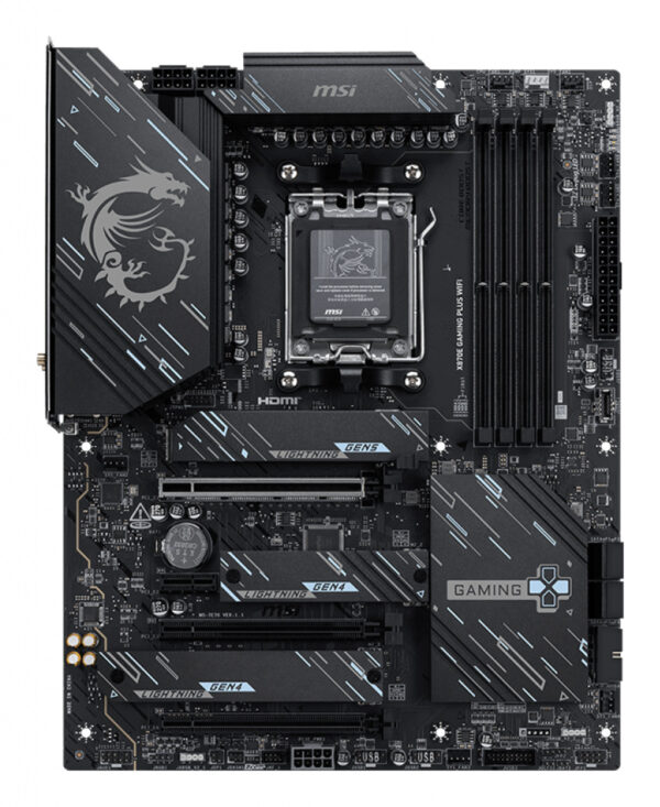 MSI X870E GAMING PLUS WIFI moederbord AMD X870E Socket AM5 ATX - Afbeelding 2