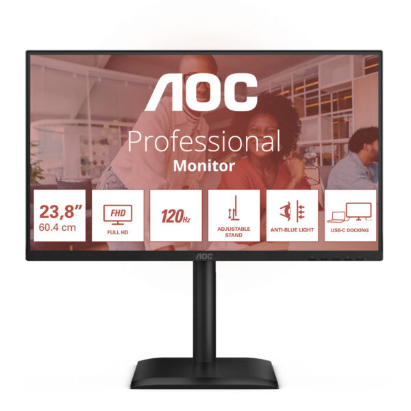 AOC E4 24E4CV computer monitor 60,5 cm (23.8") 1920 x 1080 Pixels Full HD LED Zwart - Afbeelding 22