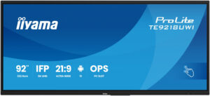 iiyama TE9218UWI-B1AG beeldkrant Interactief flatscreen 2,32 m (91.5") LED Wifi 500 cd/m² 5K Ultra HD Zwart Touchscreen Type pro