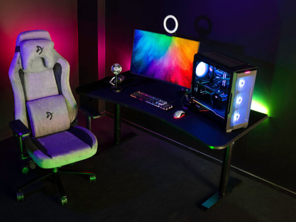 Arozzi Arena Gaming Desk - Frozen Grey Black Bu - Afbeelding 3