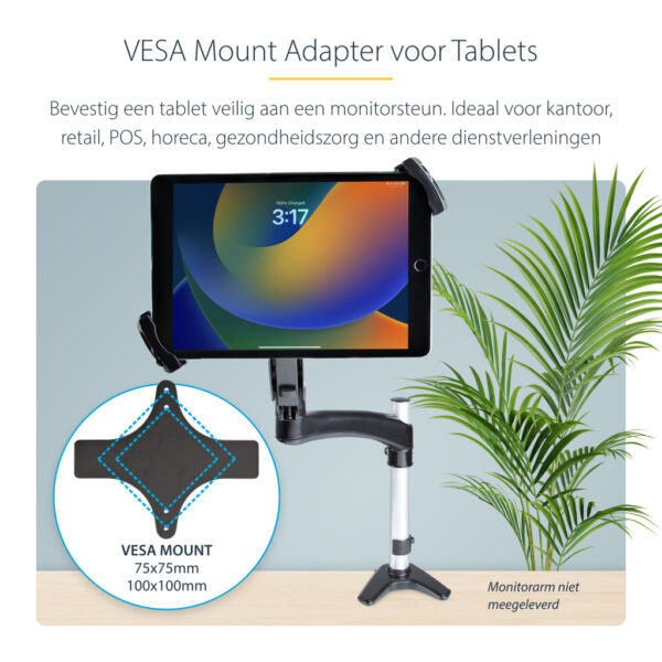 StarTech.com TABLET-VESA-ADAPTER houder Passieve houder Tablet/UMPC Zwart - Afbeelding 12