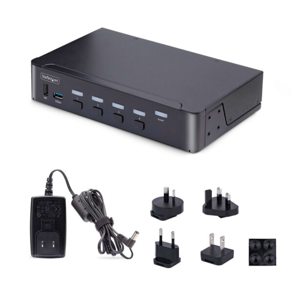 StarTech.com 4-Port DisplayPort KVM Switch, 8K 60Hz / 4K 144Hz, Single Display, DP 1.4, 2x USB 3.0 Ports, 4x USB 2.0 HID Ports, - Afbeelding 3
