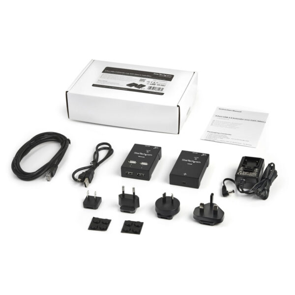 StarTech.com 4-Port USB 2.0 Extender - 40m USB Over Cat5/Cat6 Verlenger - Compacte USB 2.0 Over Ethernet Extender - Afbeelding 6
