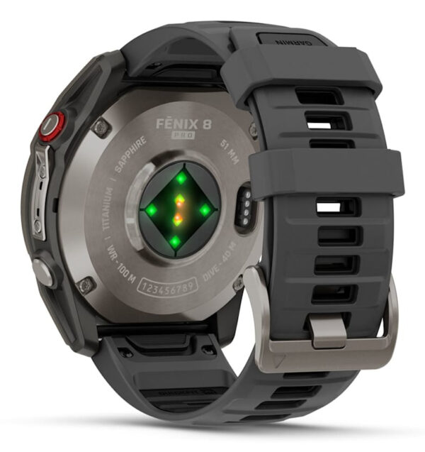 Garmin fēnix 8 Pro 3,56 cm (1.4") AMOLED 51 mm Digitaal 454 x 454 Pixels Touchscreen Grafiet, Titanium Wifi GPS - Afbeelding 11