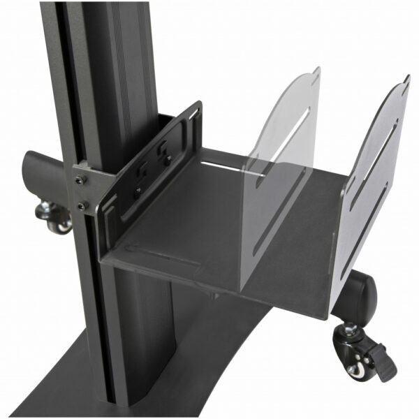 StarTech.com Mobiele Werkplek met Monitorsteun, CPU/PC Houder, Toetsenbord Lade - Ergonomisch Sta Bureau op Wielen - Mobiel Werk - Afbeelding 7