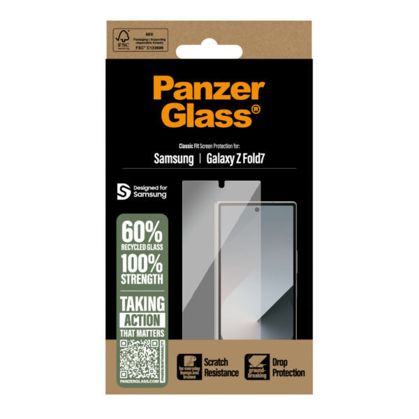PanzerGlass ® Screen Protector Samsung Galaxy Z Fold7 | Classic Fit Doorzichtige schermbeschermer 1 stuk(s) - Afbeelding 3