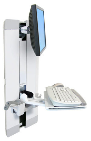 Ergotron StyleView Vertical Lift, Patient Room 61 cm (24") Muur Wit