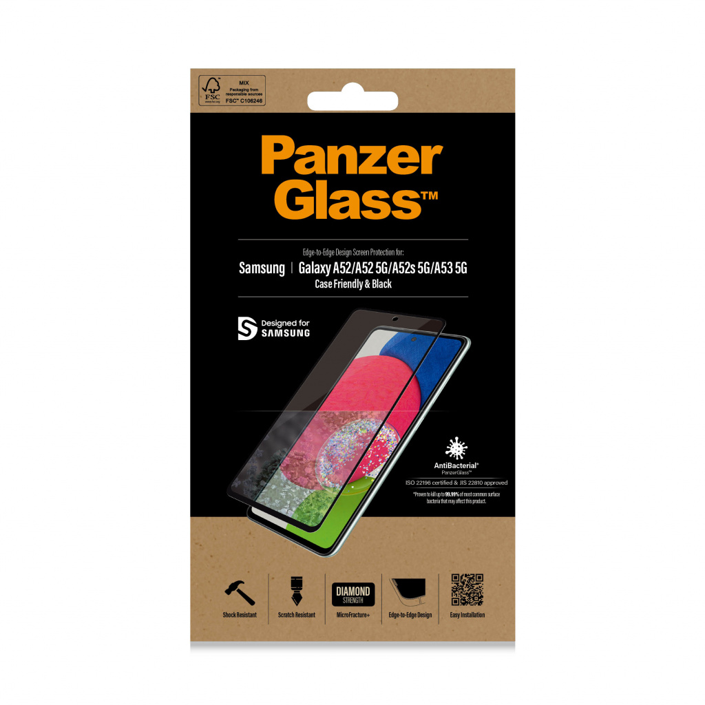 PanzerGlass ® Screen Protector Samsung Galaxy A52 | A52 5G | A52s 5G | A53 5G Doorzichtige schermbeschermer 1 stuk(s) - Afbeelding 2