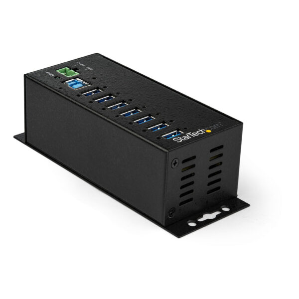 StarTech.com 7-Port USB 3.0 Hub met Power Adapter - Metalen Industriële USB-A Hub met ESD & 350W Overspanningsbeveiliging - Din