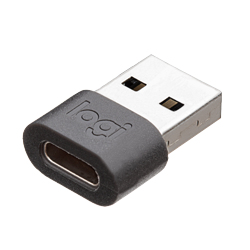 Logitech 989-000982 tussenstuk voor kabels USB C USB A Grafiet