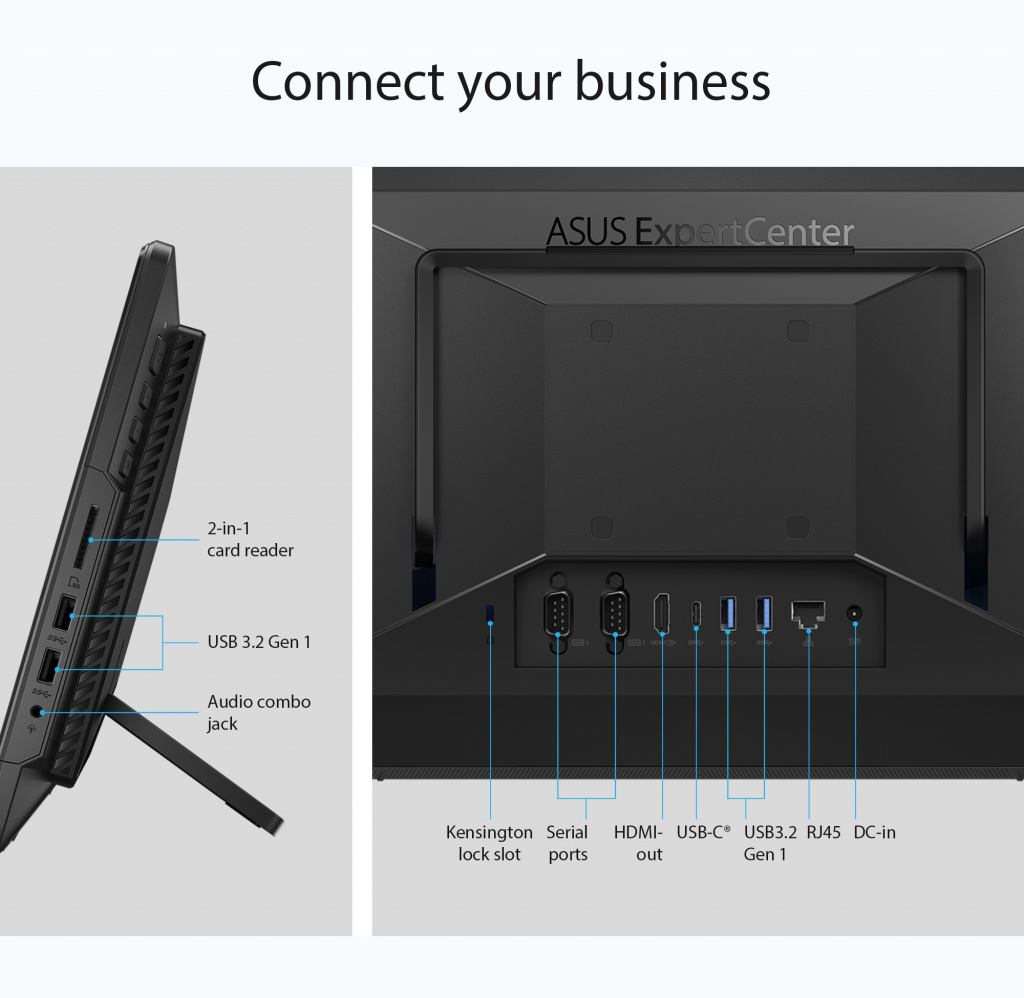 ASUS ExpertCenter E1 AiO E1600WKAT-BMR125M Intel® Celeron® N N4500 39,6 cm (15.6") 1920 x 1080 Pixels Touchscreen All-in-One tab - Afbeelding 20