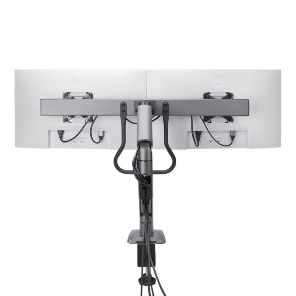 StarTech.com Dual Monitor Arm met Crossbar voor Bureau, Tot 27 inch Schermen, VESA 75x75/100x100, Max 15kg, C-klem, Volledig Sch - Afbeelding 4