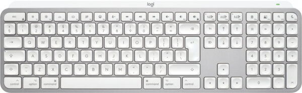 Logitech Master MX Keys S for Mac toetsenbord Kantoor RF-draadloos + Bluetooth QWERTY US International Aluminium, Wit