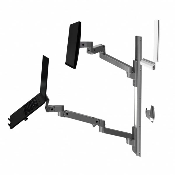 Ergotron LX Pro Series 45-696-293 flat panel bureau steun 86,4 cm (34") Muur Donkergrijs - Afbeelding 6