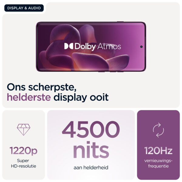 Motorola edge 60 pro 16,9 cm (6.67") Dual SIM Android 15 5G USB Type-C 12 GB 512 GB 6000 mAh Paars - Afbeelding 19