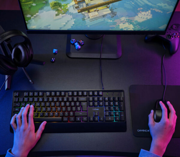 Trust GXT 792 Quadrox toetsenbord Inclusief muis Gamen USB QWERTY Belgisch Zwart - Afbeelding 8