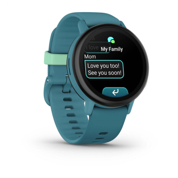 Garmin Bounce 010-03399-02 smartwatch / sport watch 3,05 cm (1.2") AMOLED 43 mm Digitaal 390 x 390 Pixels Touchscreen Turkoois W - Afbeelding 3