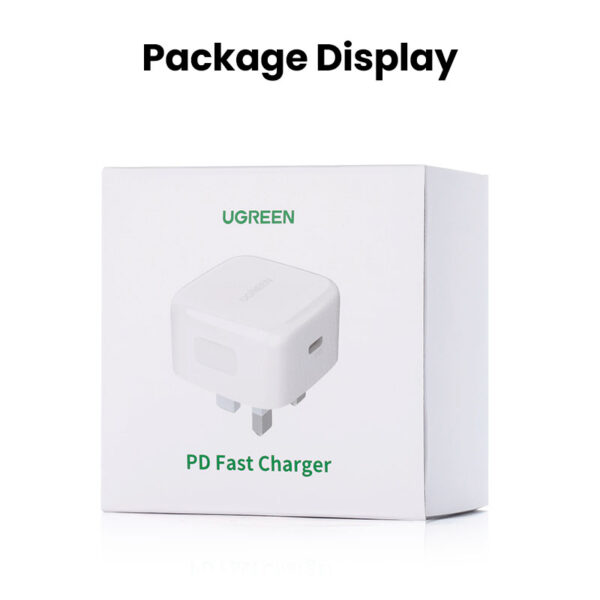 Ugreen USB-C 20W PD Snel Oplader UK plug Mobiele telefoon AC Binnen - Afbeelding 9
