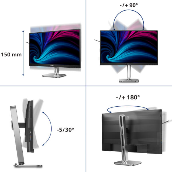 Philips 6000 series 27B2U6903/00 computer monitor 68,6 cm (27") 3840 x 2160 Pixels 4K Ultra HD LED Antraciet - Afbeelding 12