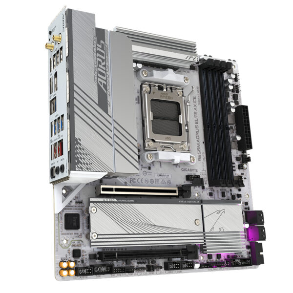 GIGABYTE B650M AORUS ELITE AX ICE moederbord AMD B650 Socket AM5 micro ATX - Afbeelding 3