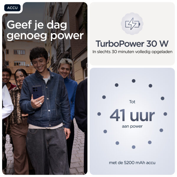 Motorola moto g86 5G 16,9 cm (6.67") Dual SIM Android 15 USB Type-C 8 GB 256 GB 5200 mAh Donkerblauw - Afbeelding 9
