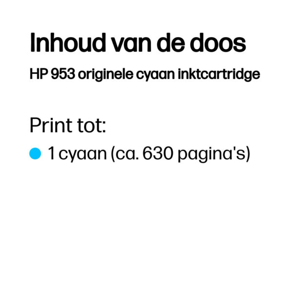 HP 953 originele cyaan inktcartridge - Afbeelding 3
