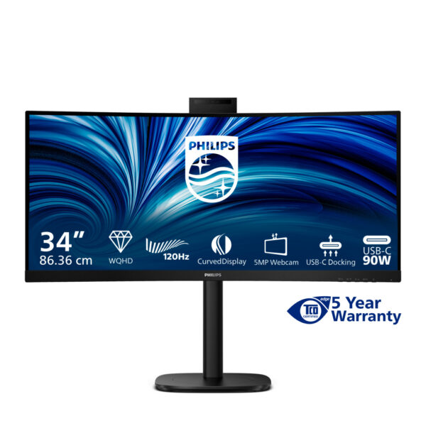Philips 3000 series 34B2U3600CH/00 computer monitor 86,4 cm (34") 3440 x 1440 Pixels Wide Quad HD LCD Zwart - Afbeelding 2