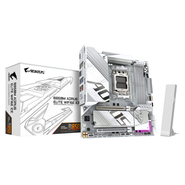 GIGABYTE B850M AORUS ELITE WIFI6E ICE AMD B850 Socket AM5 micro ATX