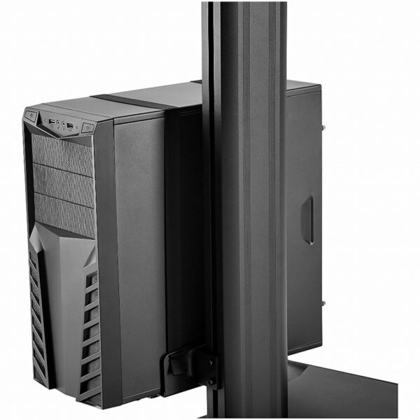StarTech.com Mobiele Werkplek met Monitorsteun, CPU/PC Houder, Toetsenbord Lade - Ergonomisch Sta Bureau op Wielen - Mobiel Werk - Afbeelding 10
