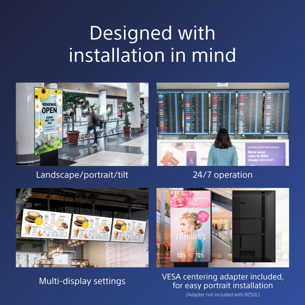 Sony FW-85BZ40L beeldkrant Digitale signage flatscreen 2,16 m (85") LCD Wifi 650 cd/m² 4K Ultra HD Zwart Android 24/7 - Afbeelding 14