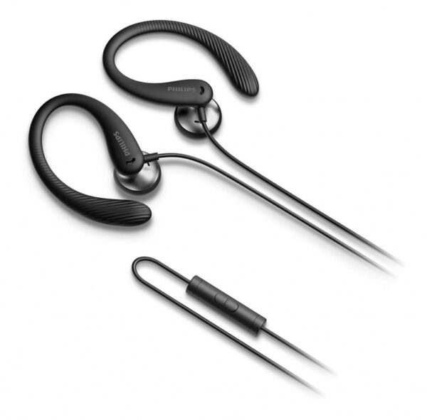 Philips TAA1105BK/00 hoofdtelefoon/headset Bedraad oorhaak, In-ear Sporten Zwart - Afbeelding 2