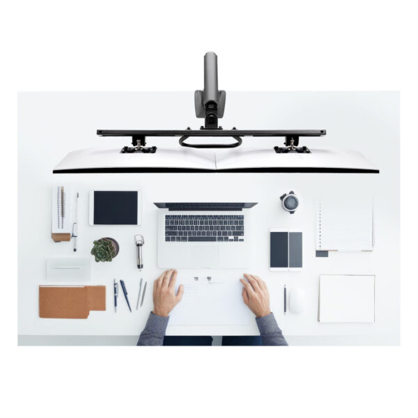 StarTech.com Dual Monitor Arm met Crossbar voor Bureau, Tot 27 inch Schermen, VESA 75x75/100x100, Max 15kg, C-klem, Volledig Sch - Afbeelding 11