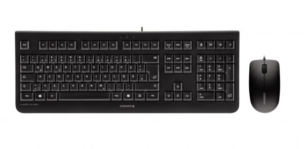 CHERRY DC 2000 toetsenbord Inclusief muis Universeel USB AZERTY Belgisch Zwart