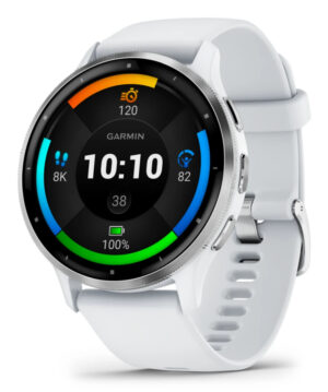 Garmin Venu 3 3,56 cm (1.4") AMOLED 45 mm Digitaal 454 x 454 Pixels Touchscreen Zilver, Wit Wifi GPS