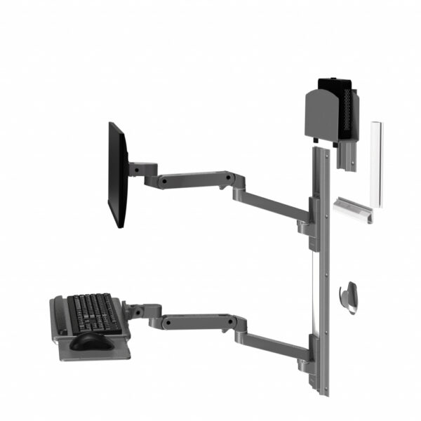 Ergotron LX Pro Series 45-696-293 flat panel bureau steun 86,4 cm (34") Muur Donkergrijs - Afbeelding 7