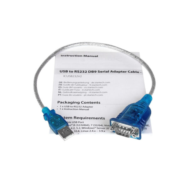 StarTech.com 1-Port USB-naar-RS232 DB9 Seriële Adapterkabel - M/M - Afbeelding 6
