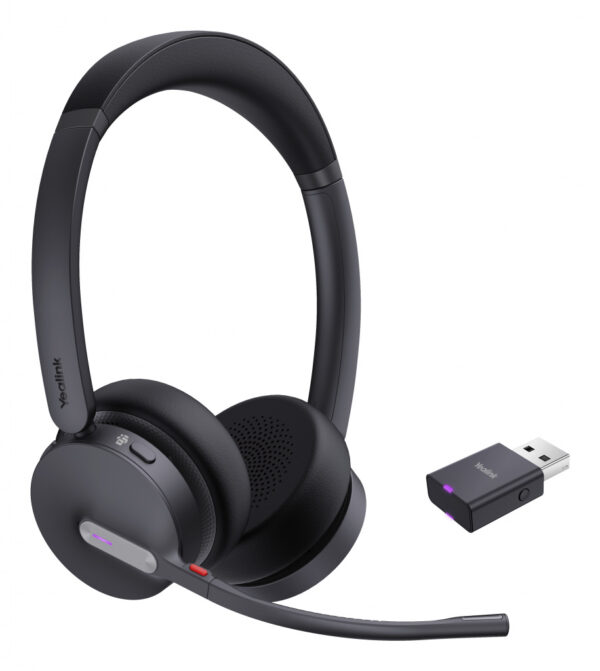 Yealink WH64 Hybrid Dual Teams Headset Draadloos Hoofdband Kantoor/callcenter Micro-USB Bluetooth Zwart - Afbeelding 2