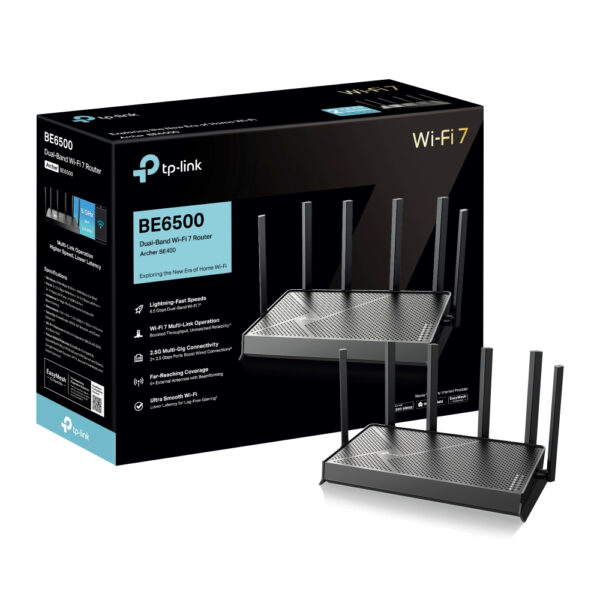 TP-Link Archer BE400 draadloze router 2.5 Gigabit Ethernet Dual-band (2.4 GHz / 5 GHz) Zwart - Afbeelding 4