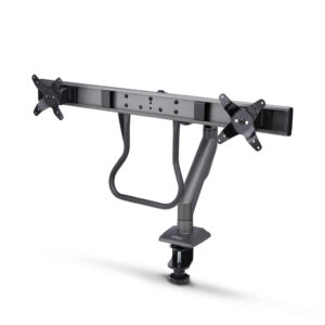 StarTech.com Dual Monitor Arm met Crossbar voor Bureau, Tot 27 inch Schermen, VESA 75x75/100x100, Max 15kg, C-klem, Volledig Sch