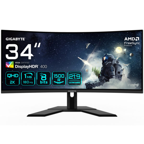 GIGABYTE G34WQCP computer monitor 86,4 cm (34") 3440 x 1440 Pixels UltraWide Quad HD LED Zwart