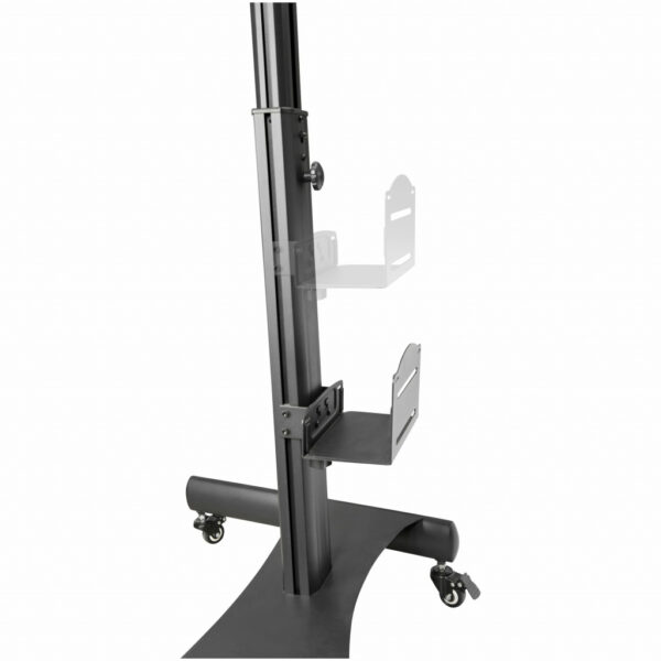 StarTech.com Mobiele Werkplek met Monitorsteun, CPU/PC Houder, Toetsenbord Lade - Ergonomisch Sta Bureau op Wielen - Mobiel Werk - Afbeelding 8