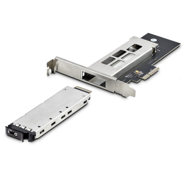 StarTech.com M.2 NVMe SSD naar PCIe x4 Hot-Swap Drive Bay met Verwisselbare Tray voor PCI Express Expansion Slot, Installatie zo - Afbeelding 2