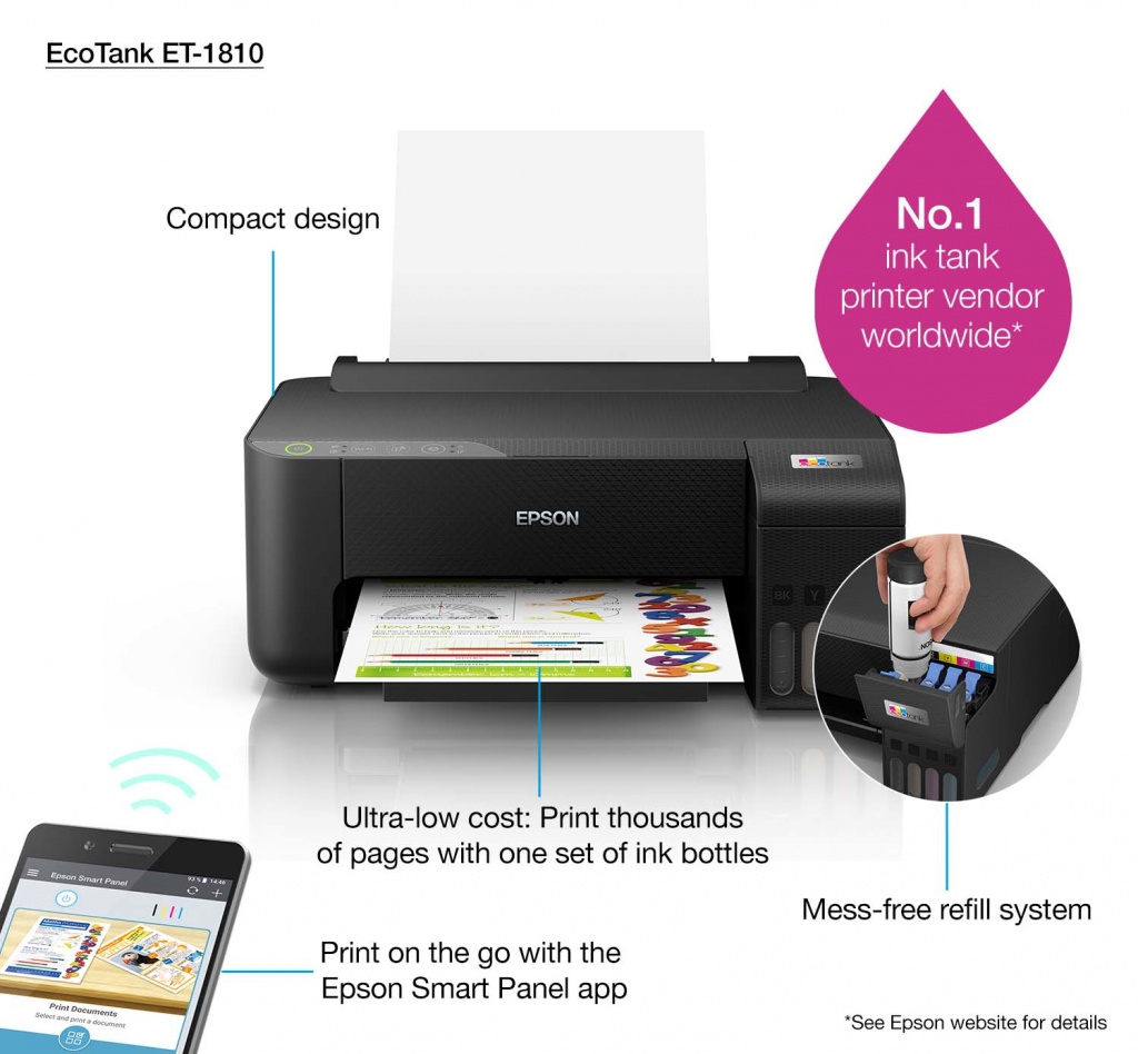 Epson EcoTank ET-1810 A4 Wi-Fi-printer met inkttank, inclusief tot 3 jaar inkt - Afbeelding 12
